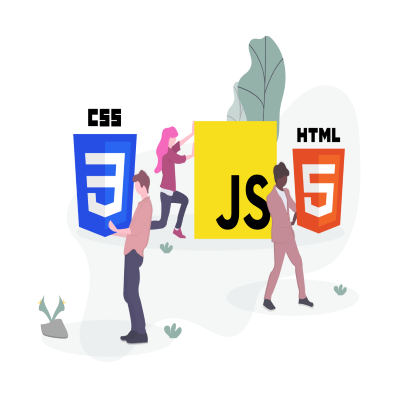 Website image with HTML, CSS and JS